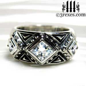 3-kings-wedding-ring-mens-silver-gothic-band-red-white-stone-3-rexes-jewelry-sterling-studs 3-kings-wedding-ring-mens-silver-gothic-band-red-white-stone-3-rexes-jewelry-sterling-studs