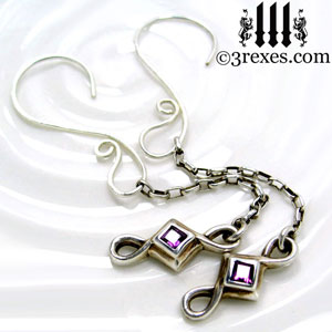 looped-jeweled-royal-earrings-silver-purple-amethyst