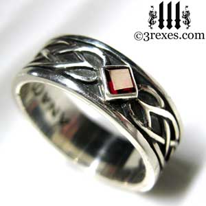 soul-love-anam-gra-mens-silver-celtic-wedding-ring-garnet-stone soul-love-anam-gra-mens-silver-celtic-wedding-ring-garnet-stone