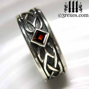 soul-love-anam-gra-mens-silver-celtic-wedding-ring-gothic-garnet-stone soul-love-anam-gra-mens-silver-celtic-wedding-ring-gothic-garnet-stone