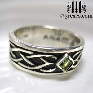 soul-love-anam-gra-mens-silver-celtic-wedding-ring-green-peridot-stone-4 soul-love-anam-gra-mens-silver-celtic-wedding-ring-green-peridot-stone-4
