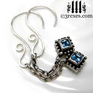 silver-studded-jeweled-earrings-short-2-blue-topaz